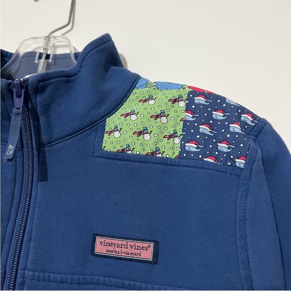 Vineyard Vines- Patchwork Christmas Quarter Zip S… - image 1